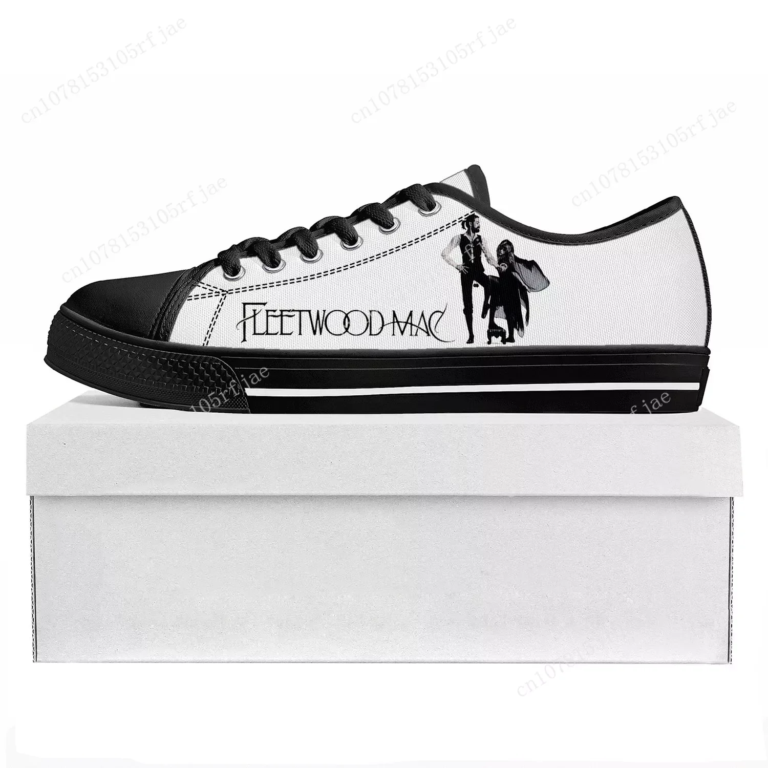 Fleetwood-zapatillas de deporte Mac Low Top Rock Band para hombre y mujer, zapatos de lona de alta calidad, Peter Green, pareja de pingüino