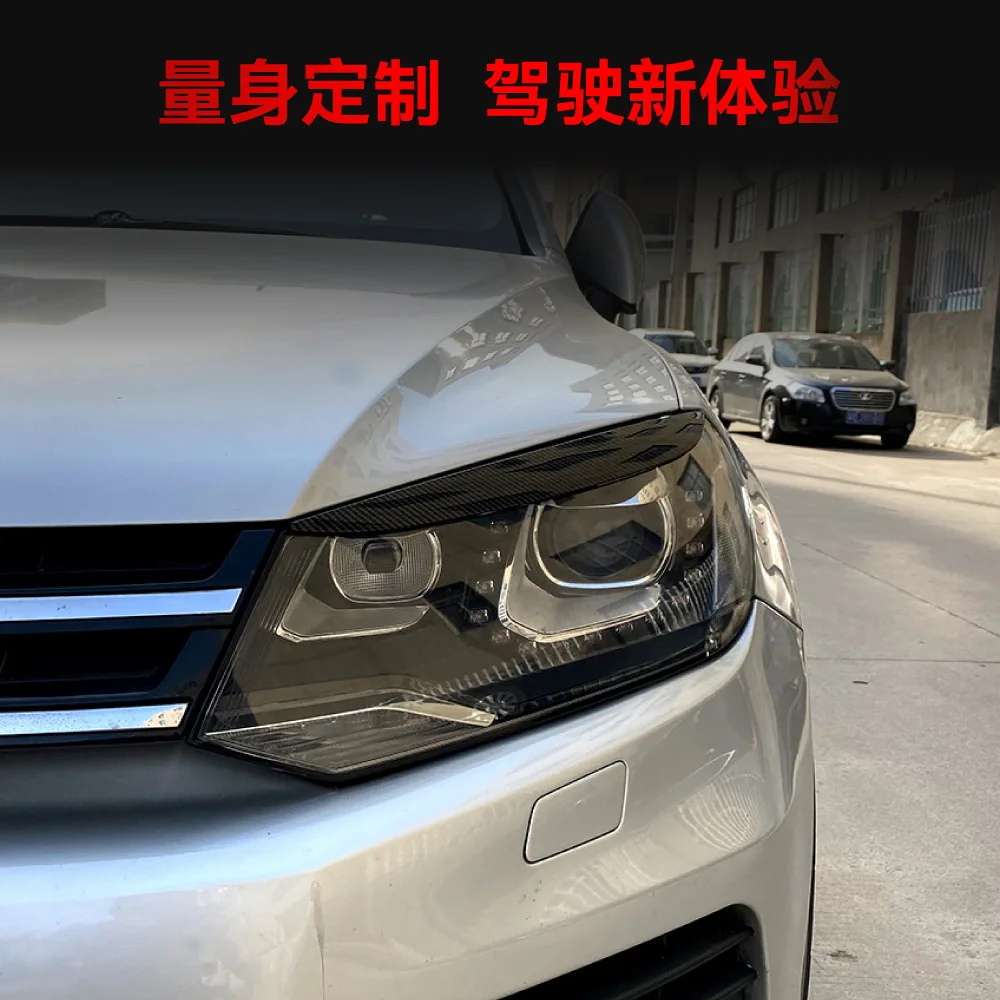 For VW Golf 5 MK5 2003-2008, Front Headlight Eyebrow Sticker Sporty Trim, Exterior Modification, Direct Fit.