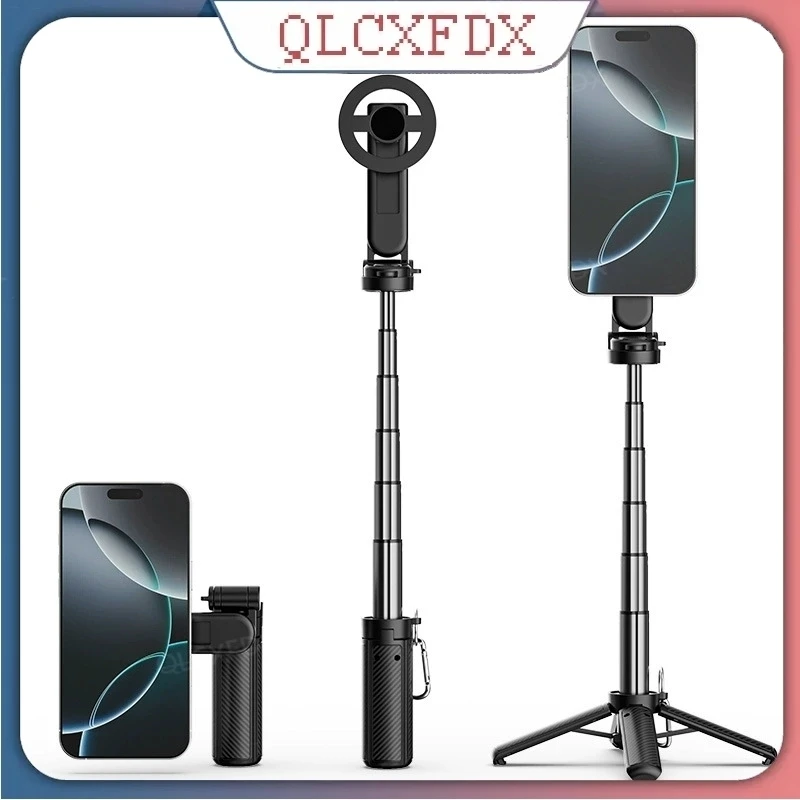 Magnetic Phone Holder 360° Rotation Pocket Selfie Stick Tripod With Bluetooth Remote Adjustable Desktop Stand for Live Streaming