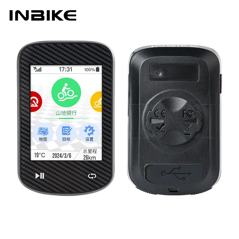 INBIKE Bike Computer GPS Wireless Bicycle MTB Cycling Odometer Speedometer 2.4