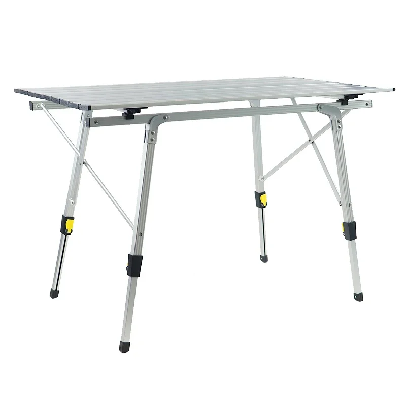 Outdoor Table Adjustable Table Folding Camping Hiking Climbing Aluminium Alloy Silvery Table Camping  Foldable for Camping