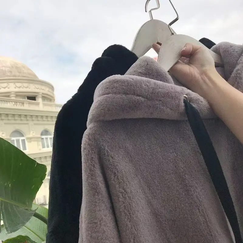 Felpe con cappuccio addensate autunno inverno cappotto in velluto morbido peluche caldo da uomo con cappello coppie felpa con cappuccio casual a maniche lunghe top maschili
