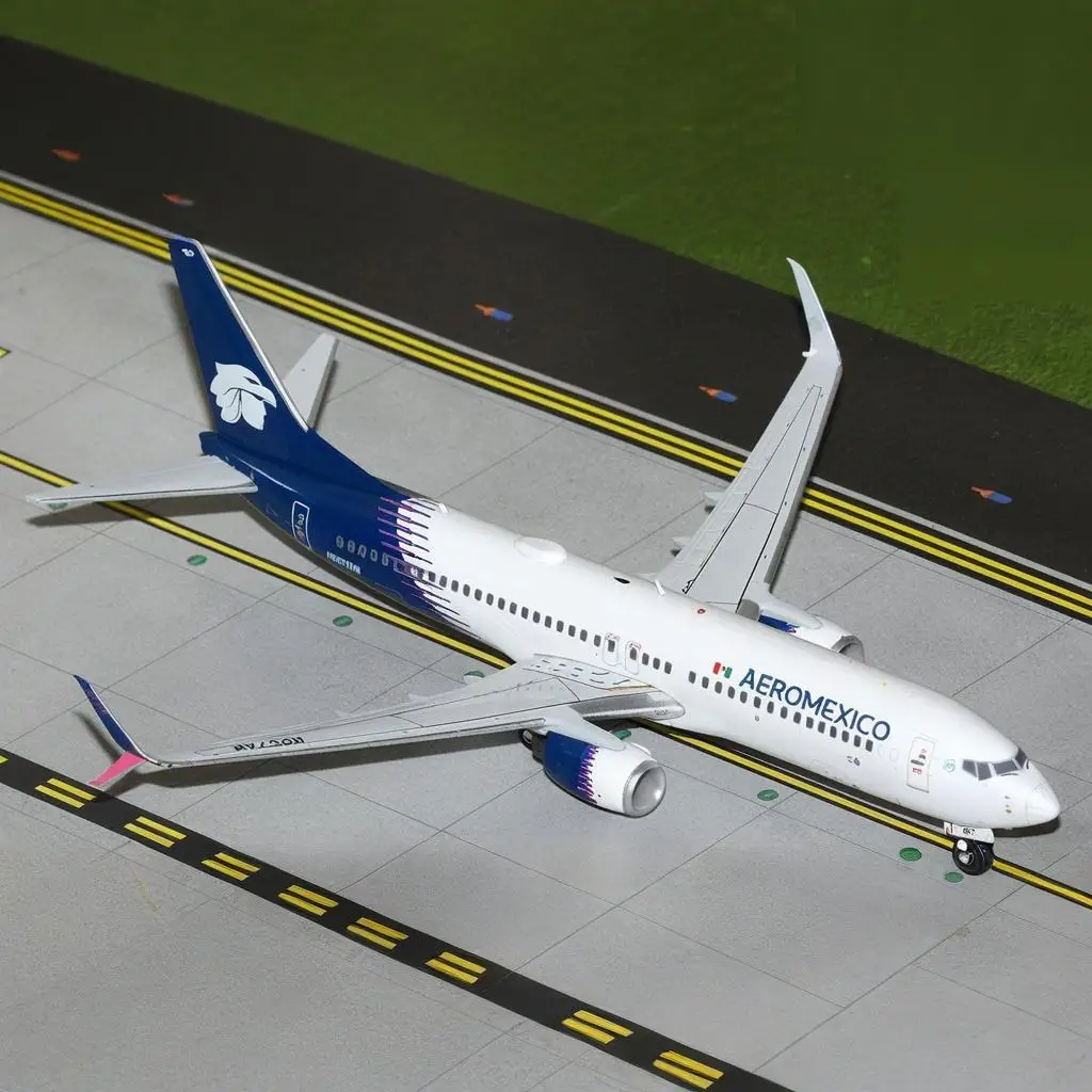 1:85 Scale 47CM B737 Model AEROMEXICO Mexico Airways With Base Landing Gears Aircraft Resin Plane Model For Collection Gift