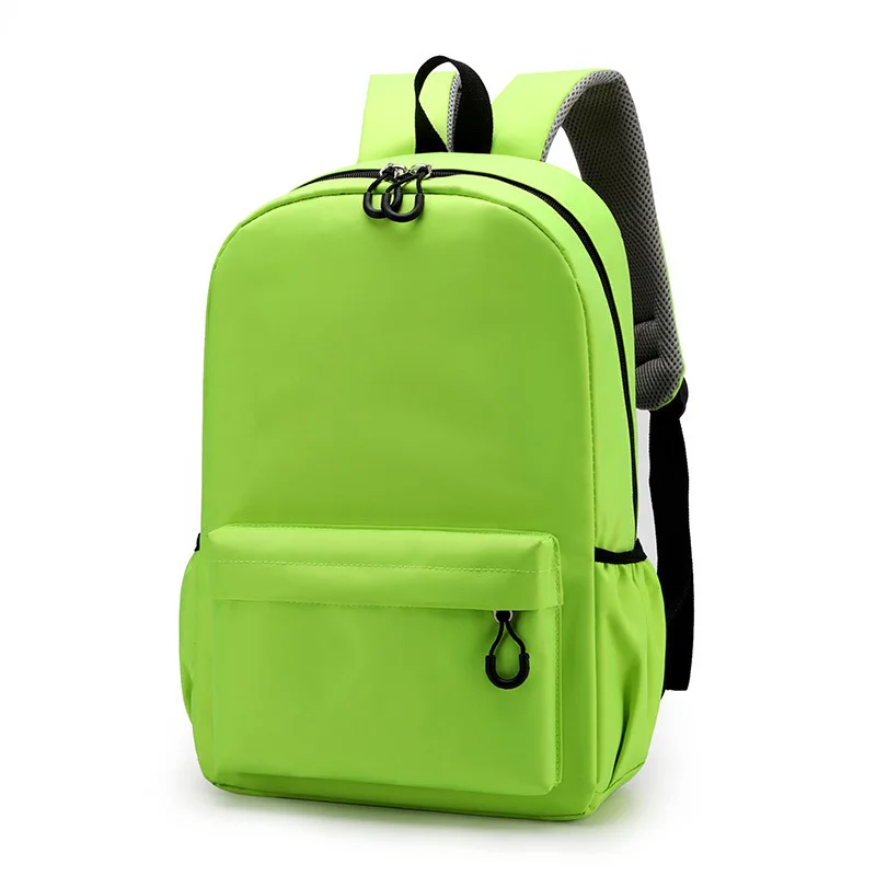 Nylon Backpack Middle School Students bag Men & women Common Candy Color Simple Large Capacity Bag