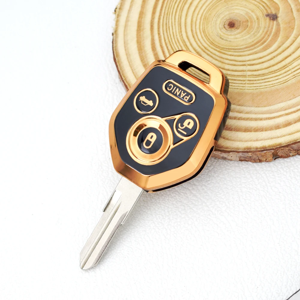 Soft TPU 3 Buttons Car Key Case Cover Fit for Subaru Crosstrek Forester Impreza Legacy Outback Tribeca WRX STI XV Key Accessory