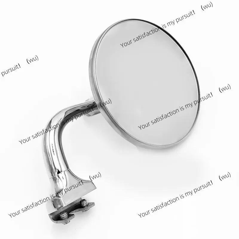 2-Pack, Retro Classic Car Silver Round Side View Mirror Kit view 5