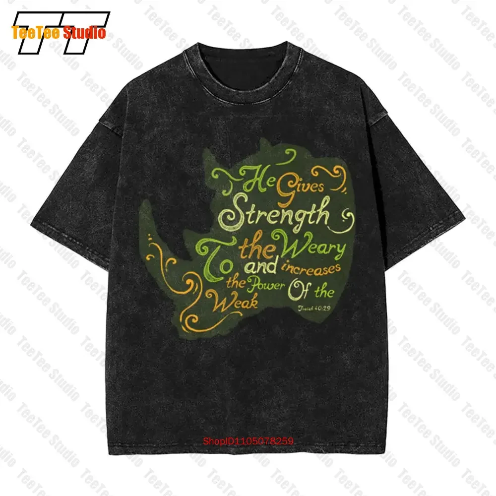 Gives Strength To Weary Isaiah 40 29 Vintage Oversized T-Shirt OYCP