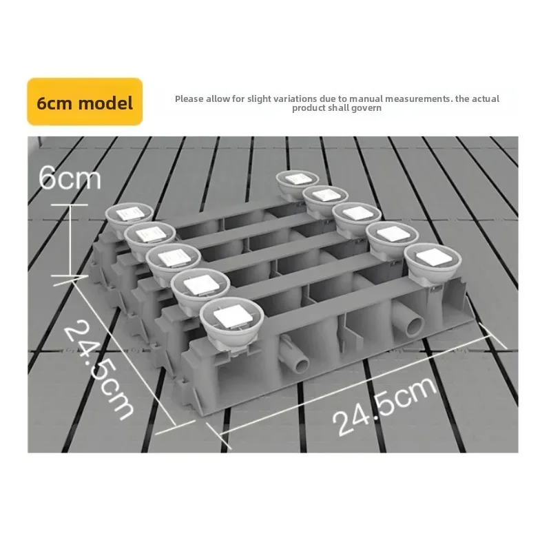 Elevated Drainage Bathroom Shower Pedestal 6cm High Anti Slip Anti Fall Floor Mat for Shower Room Foot Rest