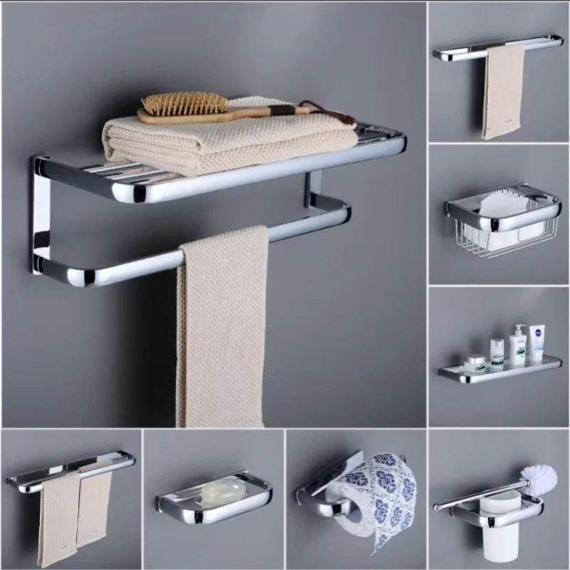 

Brass Toilet Brush Chrome Bathroom Shelf Paper Holder,Towel Bar,Soap Holder,Towel Rack,Glass Shelf,Towel Hook bathroom Hardware