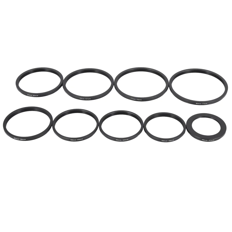 

T82C Hot Sale-36Pcs Lens Filter Ring Adapter Step Up Down 37-82Mm Set For Canon Nikon Camera