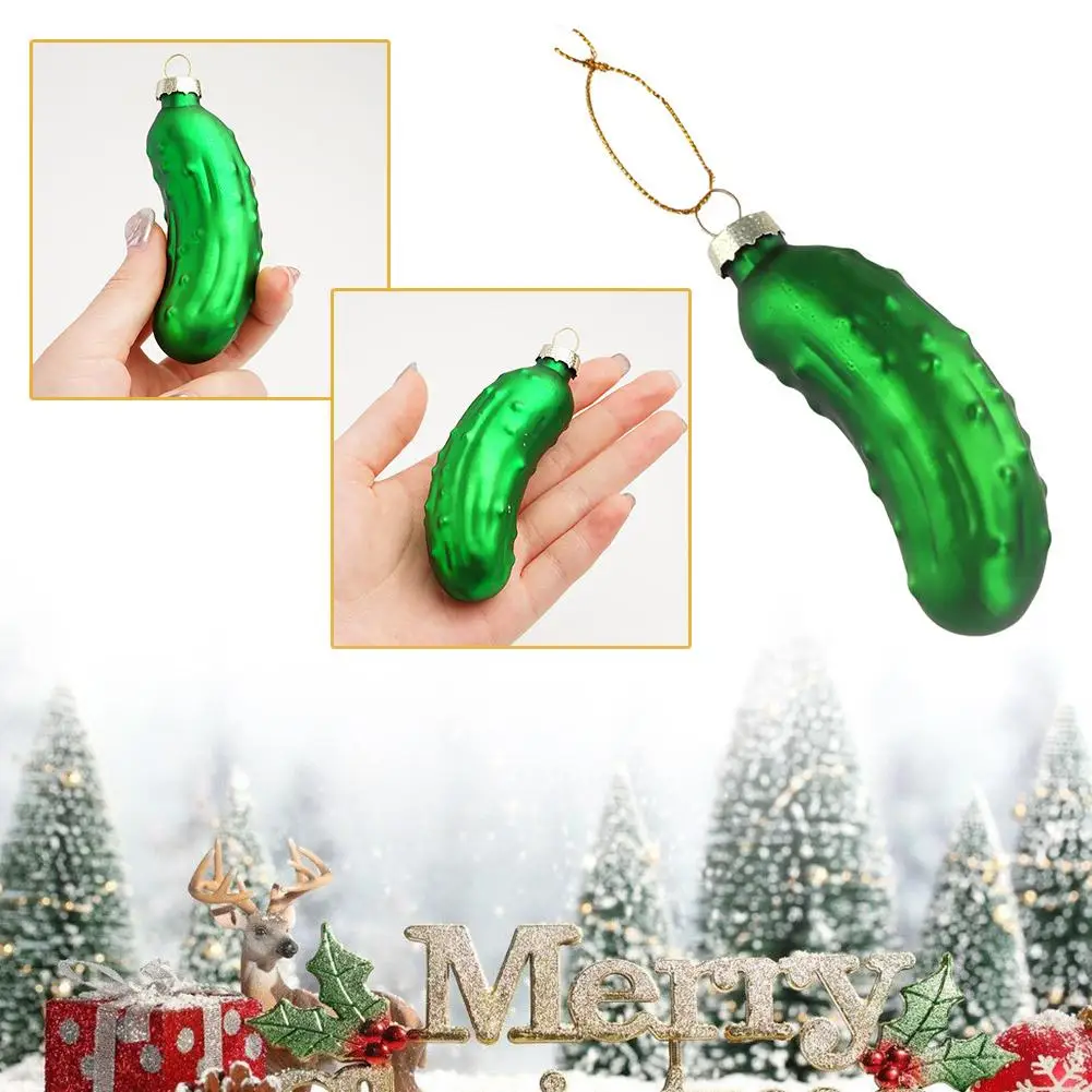 Christmas Tree Decorations Green Cucumber Pendant Xmas Tradition Decor Hanging Ornaments For Bedroom Living Room Outdoor X8L2