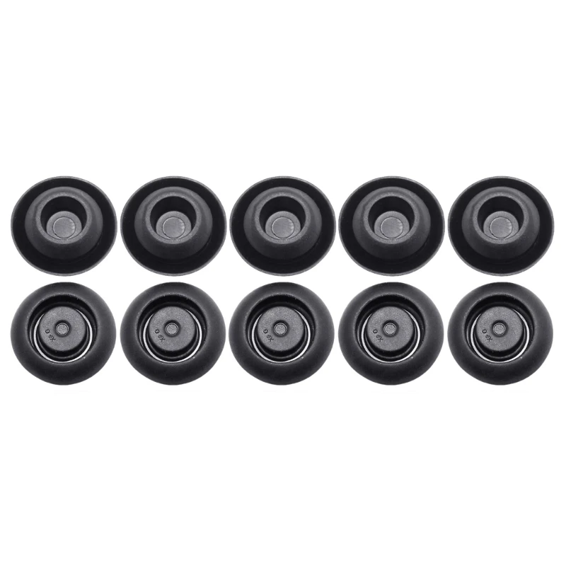 D8KE 10 Piece Automotive Sealing Cover Set with Press In Body Opening Covers, Black Replacement Inserts for Vehicle Repair Use,