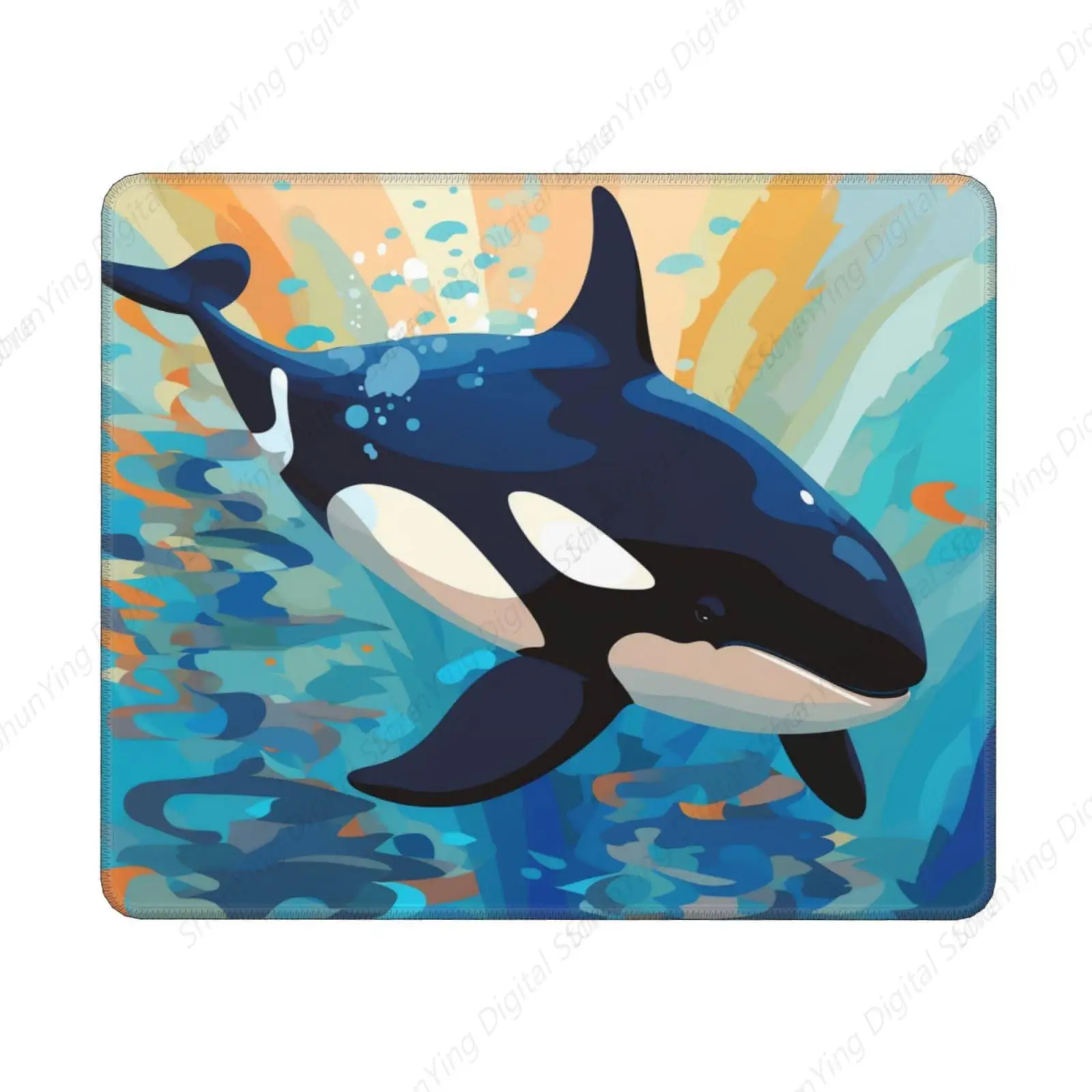 

Men's And Women's Hand-Painted Whale Mouse Pad Game Table Pad Anti Slip Rubber Base Keyboard Pad For Home Use 18*22cm