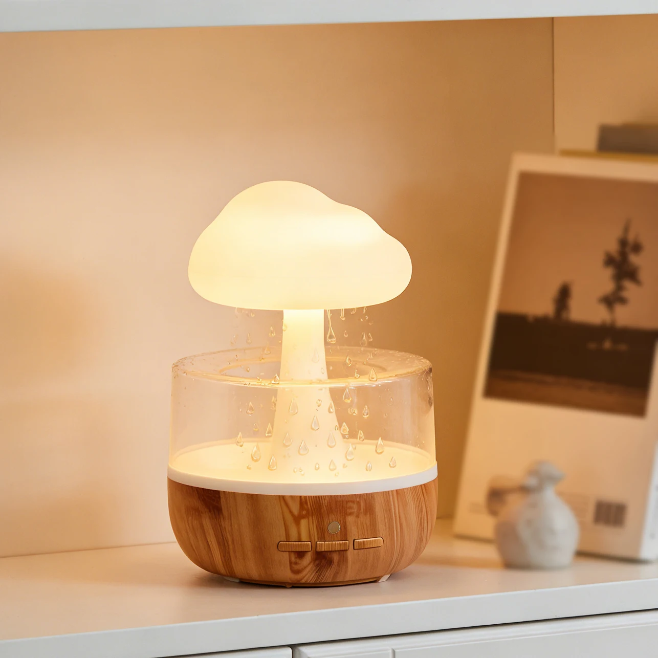 

Увлажнитель воздуха Cloud Raindrop LED, аромадиффузор, ночник для спальни, дома, офиса, декора