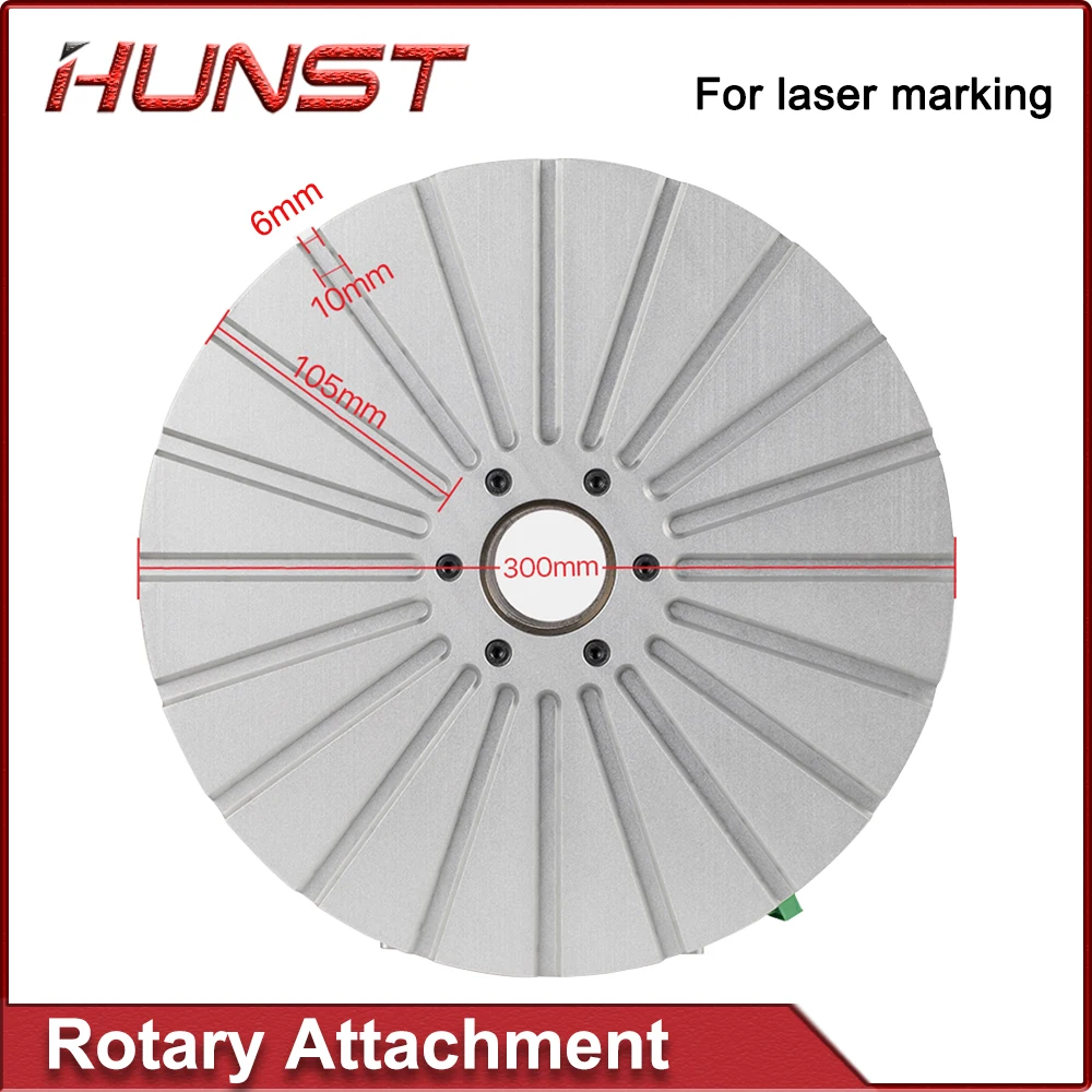 Hunst D30 Rotary Unit Diameter 300mm 20 Pen Slots Rotary Table + Driver DM5042 for Fiber Laser Marking Machine DIY Pen Gift