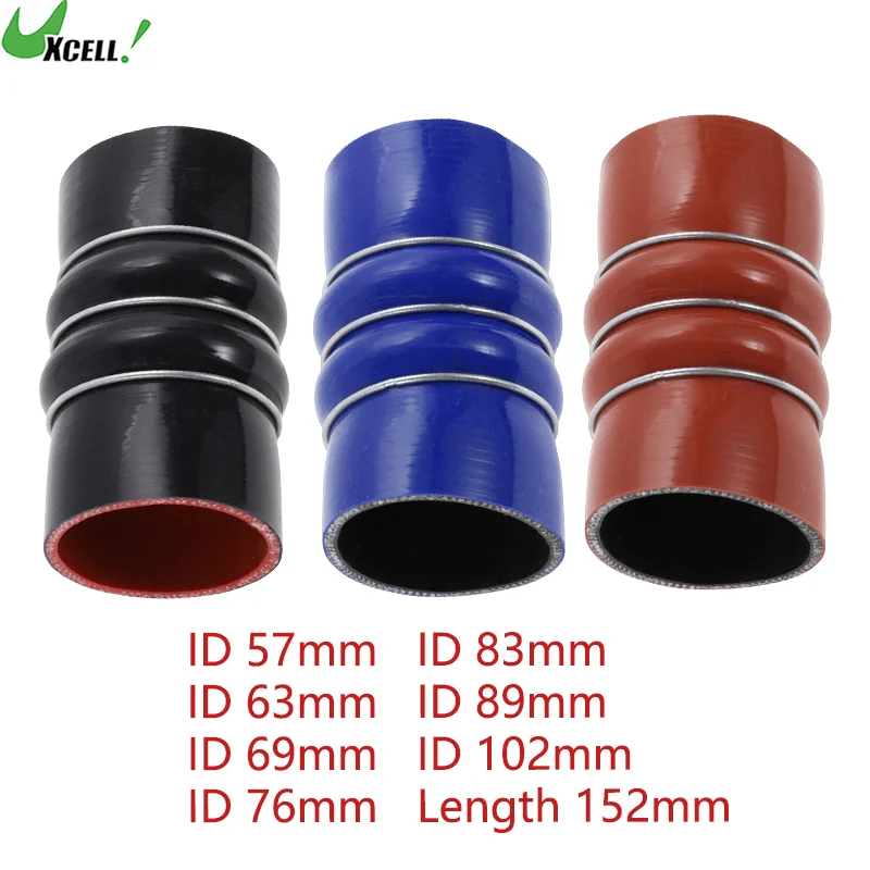 UXCELL 1 Pc Car Silicone Hose Hump Hose Coolant Hose Universal 57/63/69/76/83/89/102mm ID 152mm Length for Auto Car Accessories