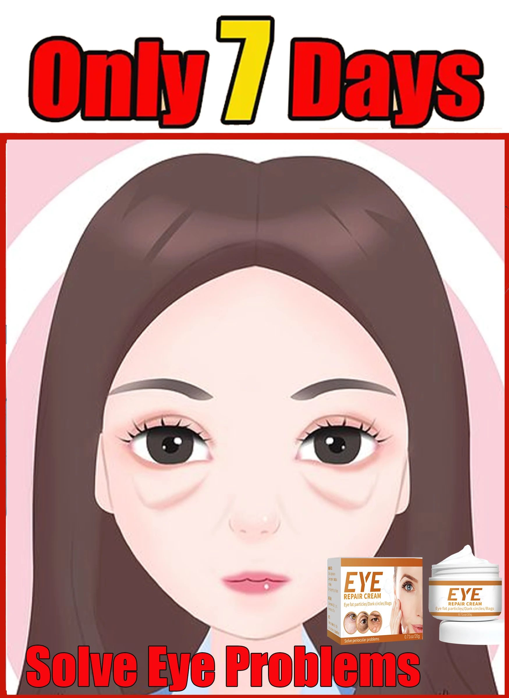 Anti-Wrinkle Remove bags Puffiness Dark Circles under eyes Lightening Fine Lines Moisturizing Whitening Skin Care