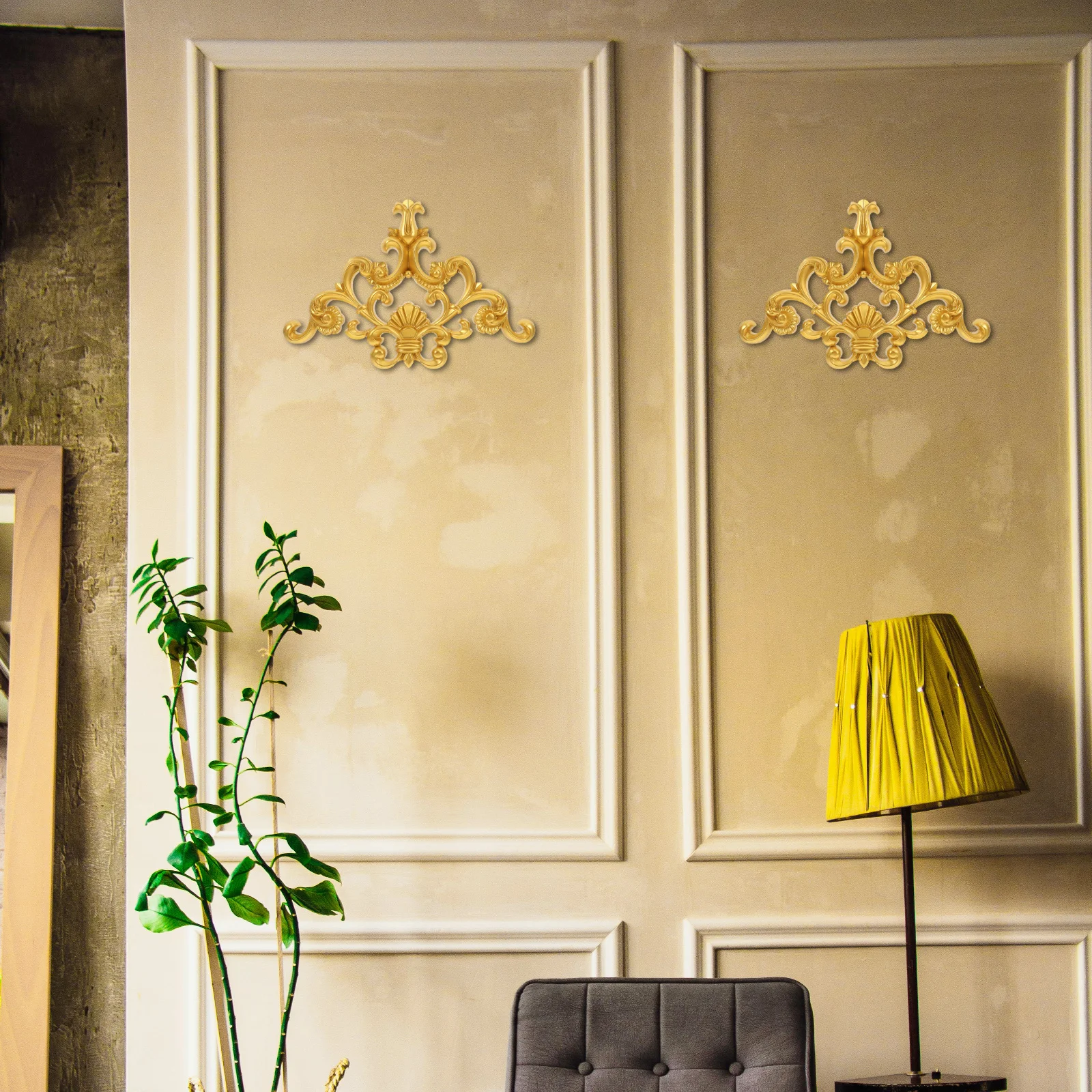 

Pvc Corner Flower Decor Carved Wall Onlay Applique For Ceiling Wall Mounting Background Decoration Living Room Bedroom