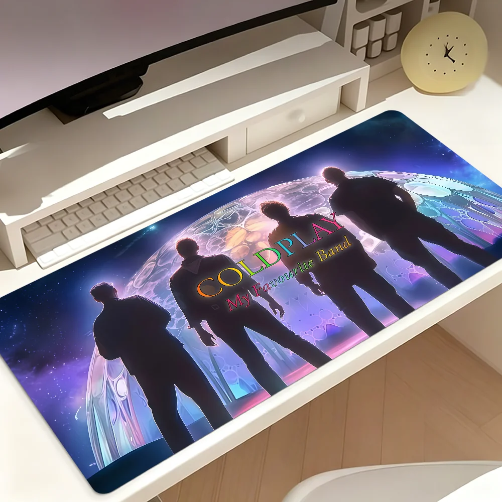 Singer C-Coldplay Mouse Pad Large Non-slip Lockedge Desktop Computer Desk Mat Keyboard MousePad Office Gamer Student Fans