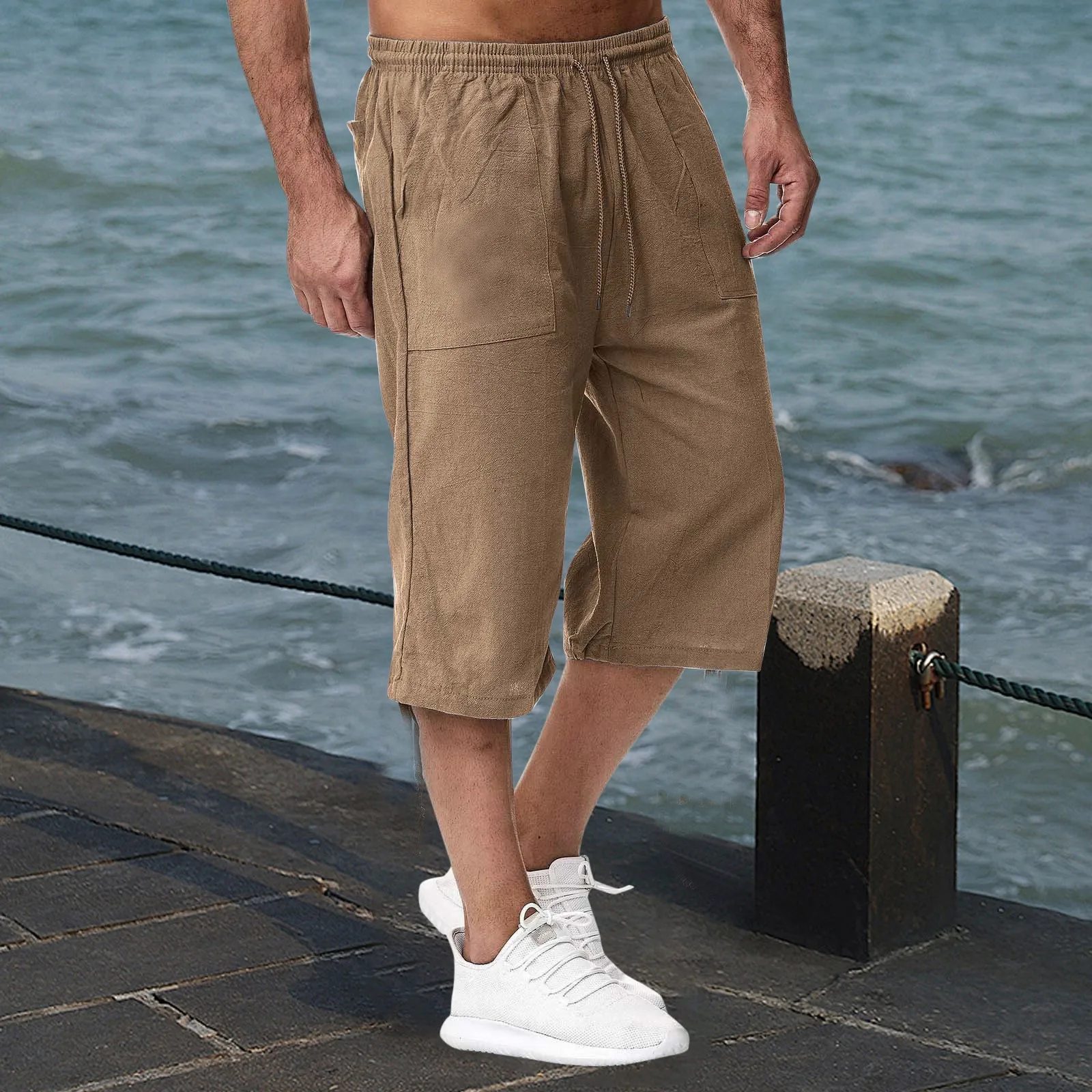 Men'S Casual Shorts Sports Beach Shorts Summer Five Quarter Trousers For Man Holiday Leisure Pant Fashion Slacks Ropa Hombre