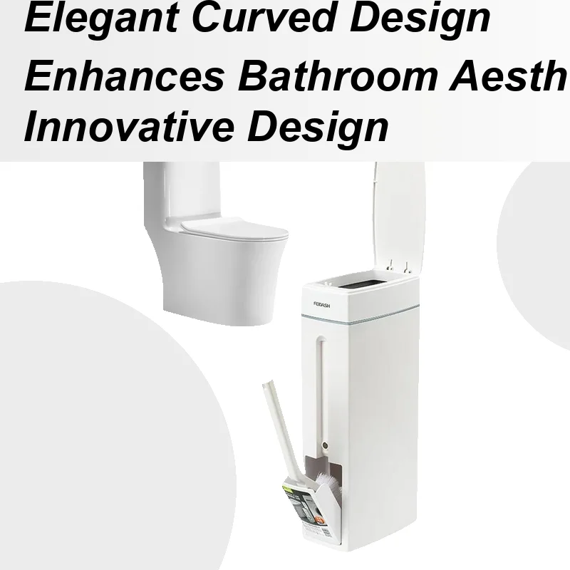 

Мусорный бак с крышкой, домашний креативный мусорный бак с зазором, экономящий место, мусорный бак для ванной комнаты с щеткой для унитаза для ванной комнаты, кухни