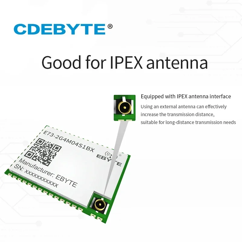 NRF52832 2.4GHz BLE 4.2/5.0 Bluetooth Sans Fil Tech E73-2G4M04S1BX IPEX Antenne IoT Transcsec RF Transmetteur DIY Électronique