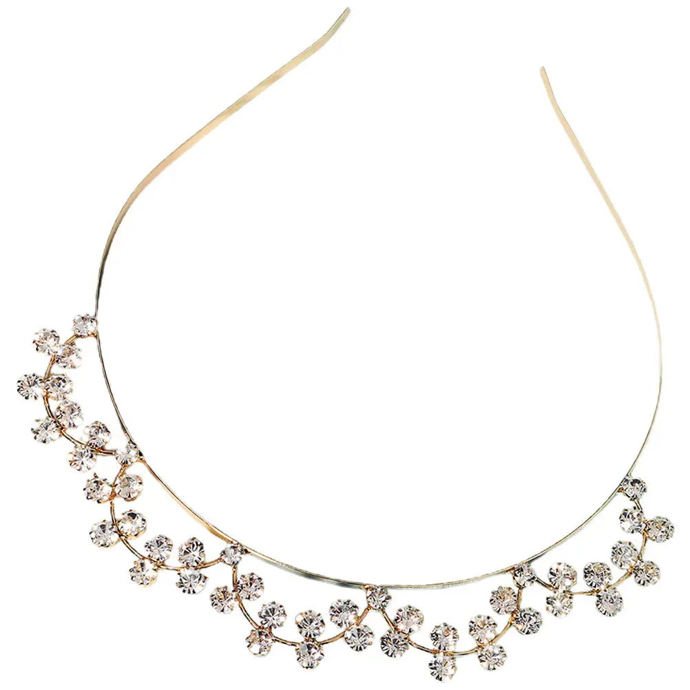 

Shiny Rhinestone Headband Women Elegant Sparkly Hairband for Daily Wear Festival Performance Dance Wedding Stylish Hair