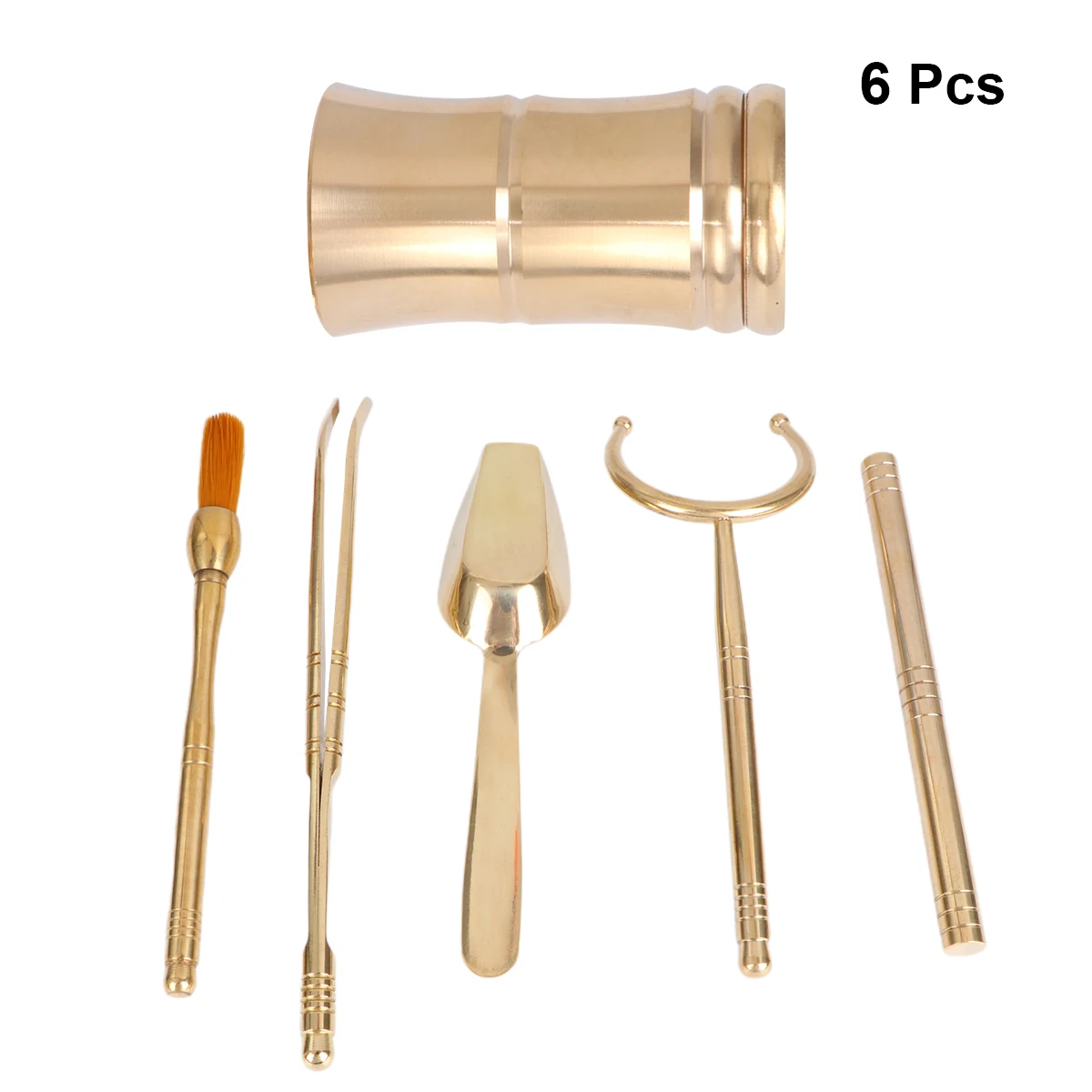 

6 in Tea Ceremony Set Chinese Tool Tools Utensils Pure Copper Kung Fu Kit Making