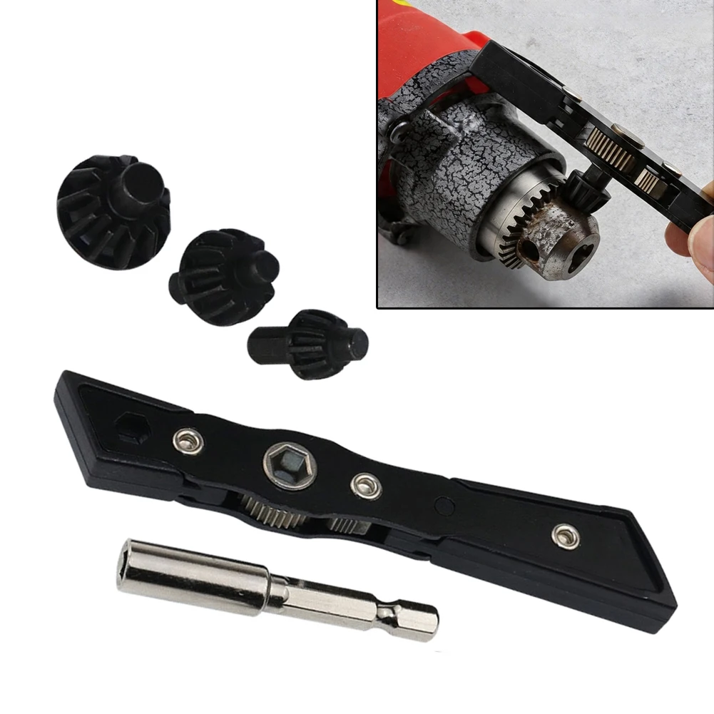 Reversible Ratchet Wrench Set Including Extension Rod and Bit Holder for Efficient Tightening and Loosening Operations