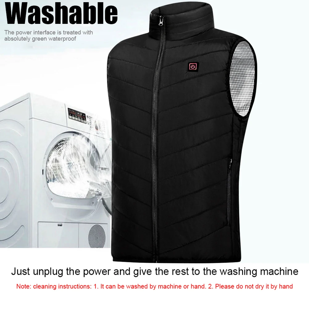 9 Areas Heated Vest Men Women Usb Electric Self Heating Vest Warming Waistcoat Heated Jacket Washable Thermal Heated Clothes