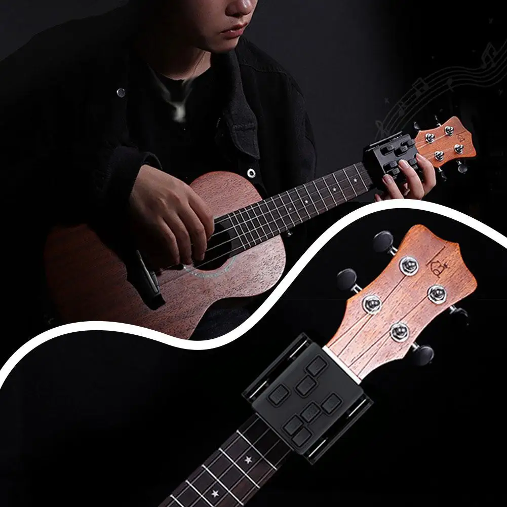 Ukulele Guitar Chord Trainer with 7 Buttons Guitar Learning Aid Tool for Beginner One-Key Chord Ukulele Chord Assistant P8F9