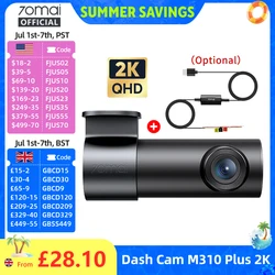 70mai Dash Cam M310 Plus 2K 1440P Super Night Vision F1.55 Aperture 70mai M310 2K Car DVR 24H Parking Guard WIFI & Voice Control
