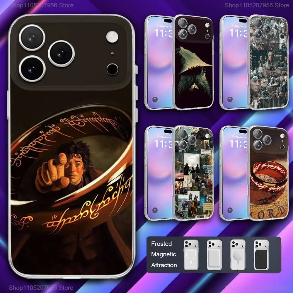 

Movie The L-Lords R-Rings Phone Case For iPhone 11,12,15,14,13,17,16,Pro,Plus,E,Max,Air,Mini Magnetic Frosted Cover