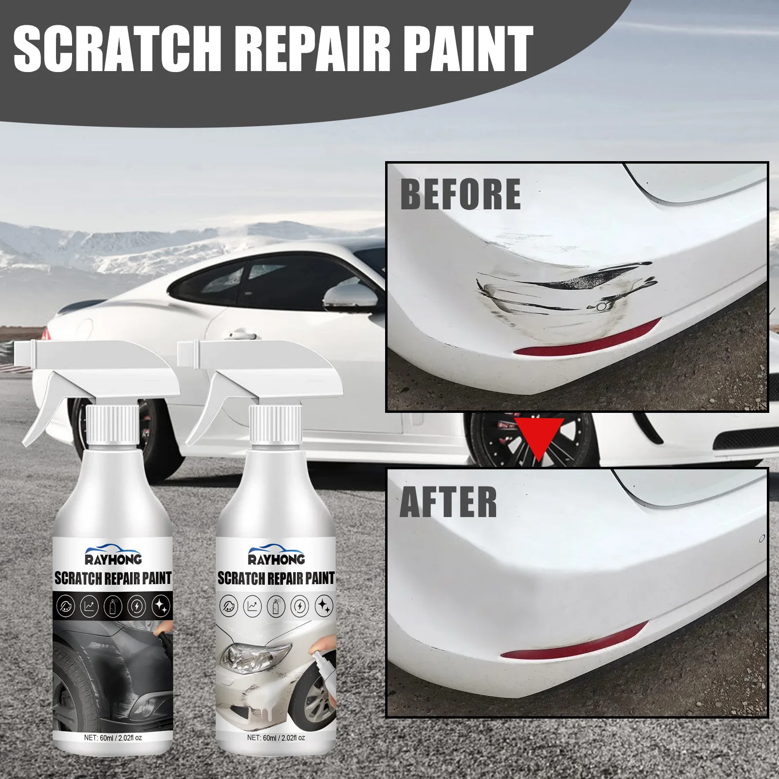 Car self-spraying paint Car scratch repair self-spraying paint varnishing touch-up spray