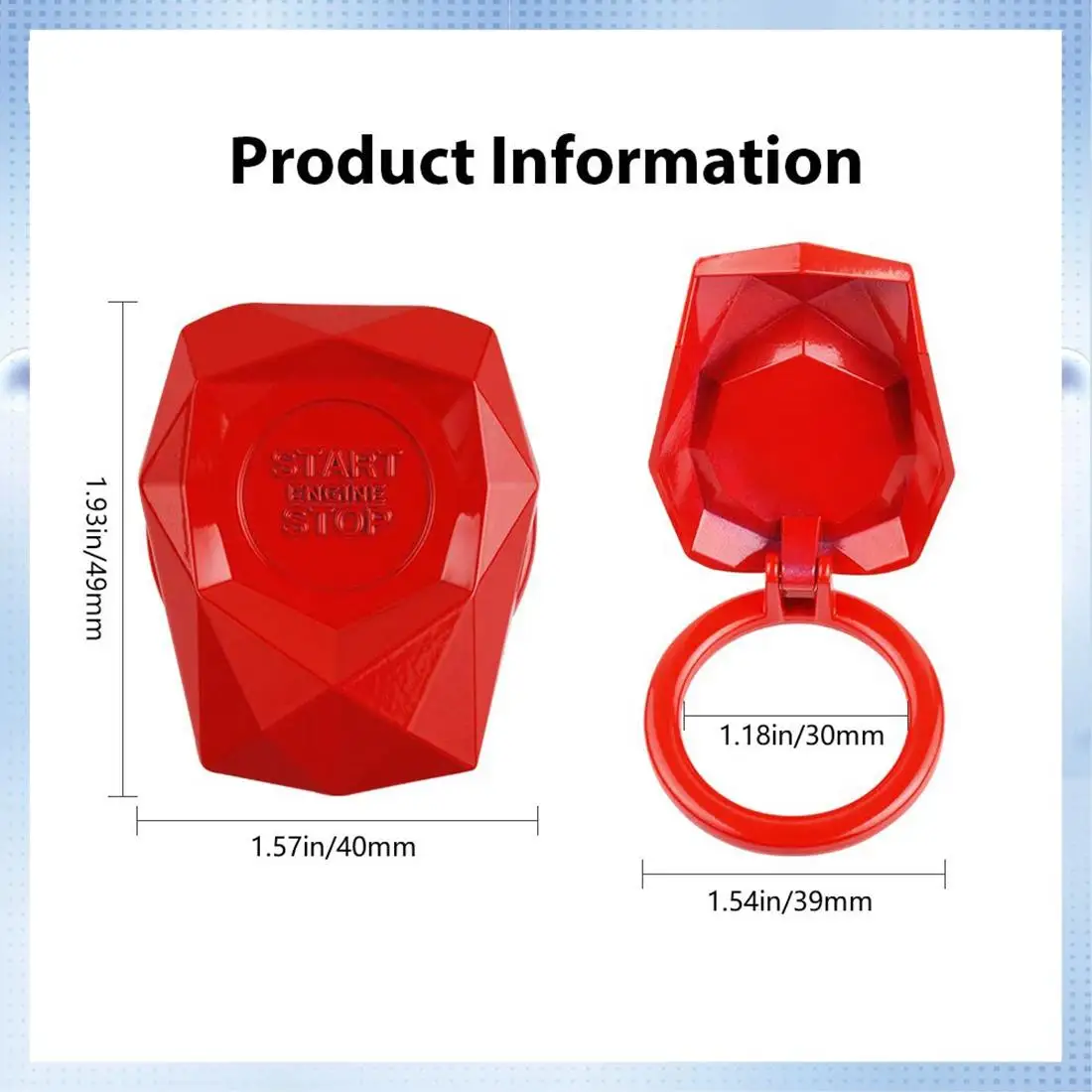 

A51K-Car Engine Start Stop Button Cover Trim Push Button Switch Interior Accessories Car Decorative Start Stop Button Caps