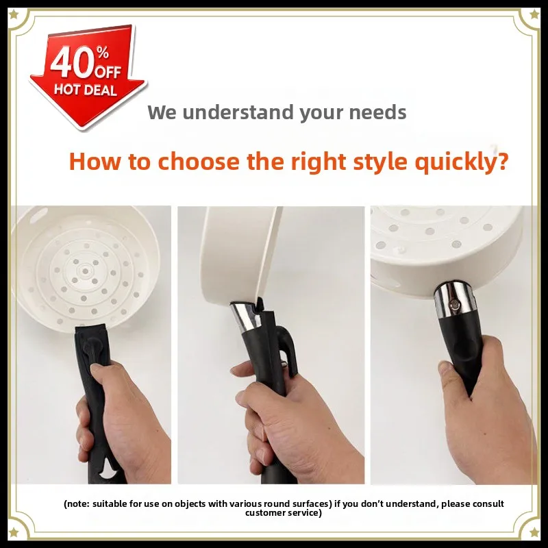 Pan Fried stew frying pan for TEFU Anti-scalding removable self-locking pan handle accessories