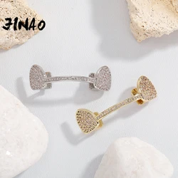 JINAO 2022 NEW Fit Gold Color Plated Hip Hop Teeth Grills Caps Top & Bottom Grill Set Gold Classic Grillz Ship from US