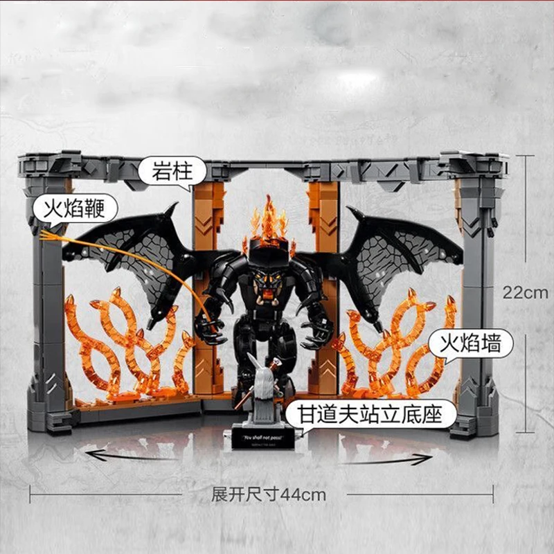 

Новый набор для декора книжной полки ICONS Balrogs Book Nook: конструктор из креативных кирпичиков для взрослых, подарок на день рождения