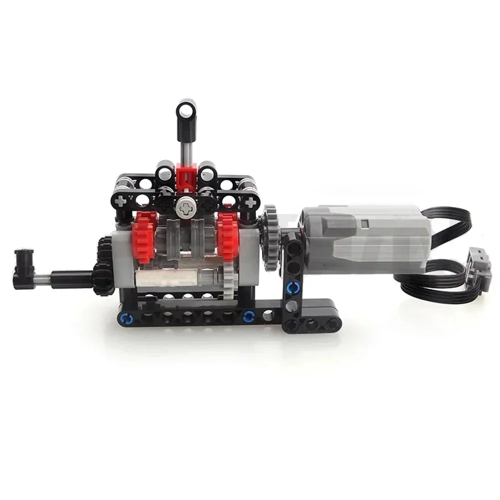 Modelo Técnico MOC DIY, Motor M, Caja de Cambios Manual de Alta Tecnología de 4 Velocidades, Kit de Transmisión Manual 8883, Bloques de Construcción con Funciones de Potencia
