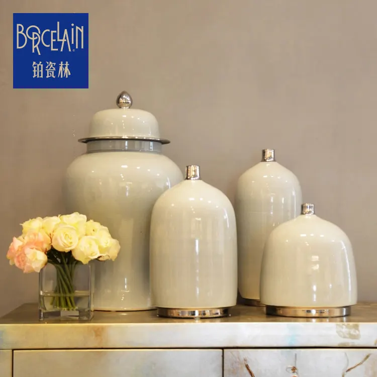 

Antique Luxury Wholesale White Decorative Ceramic Ginger Jars