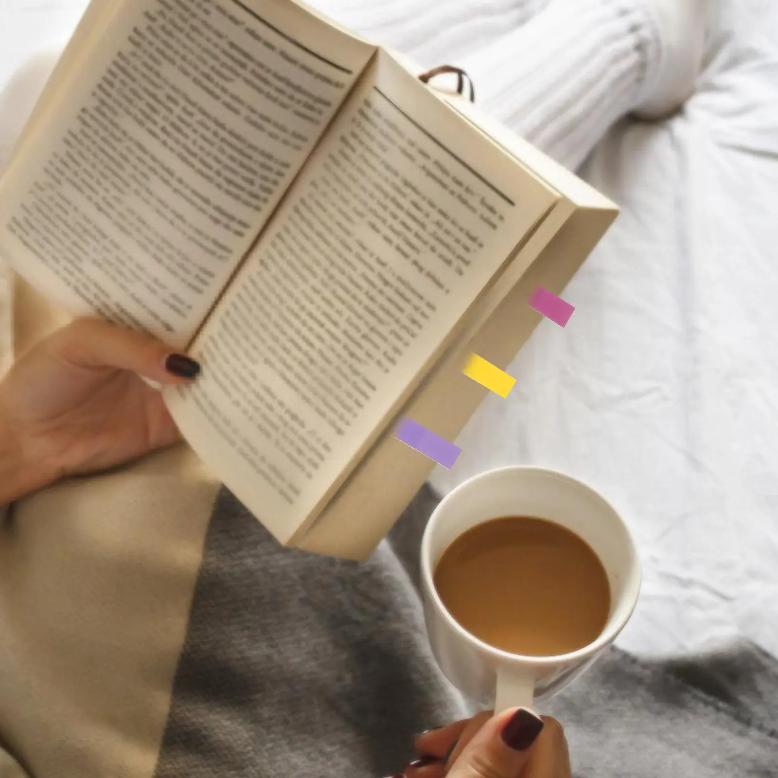 

14 листов милых прозрачных клейких полосок для чтения из мягкого ПЭТ-материала, закладки-маркеры для дома, школы, офиса