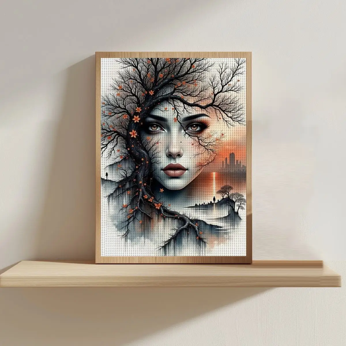 1 Stück 30X40CM/11,8*15,74 Zoll Sexy Frauen gestempeltes Kreuzstich-Set DIY-Set 11CT/14CT DIY Stickerei-Set DIY Kreuzstich-Set – Detail 1