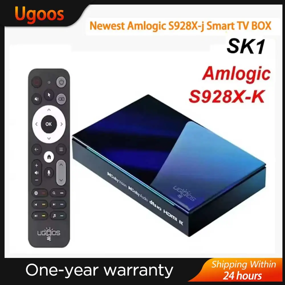 2025 Ugoos Smart TV Box Android 11 Amlogic S928X-K 8GB 128GB Wifi6 Bluetooth5.3 1000M Set Top Box Dolby Widevine L1 DTS TV Box