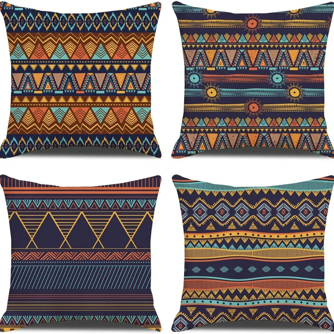 

Boho Linen Cushion Cover for Car Living Room Sofa Bedroom Home Decor, 40x40 45x45 50x50 60x60 Pillowcase