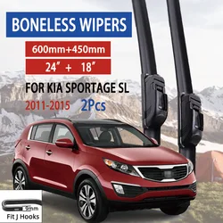 Car Front Wiper For Kia Sportage SL 2011-2015 Car Wiper HD Silent Durable U-type Soft Rubber Boneless Wiper 24