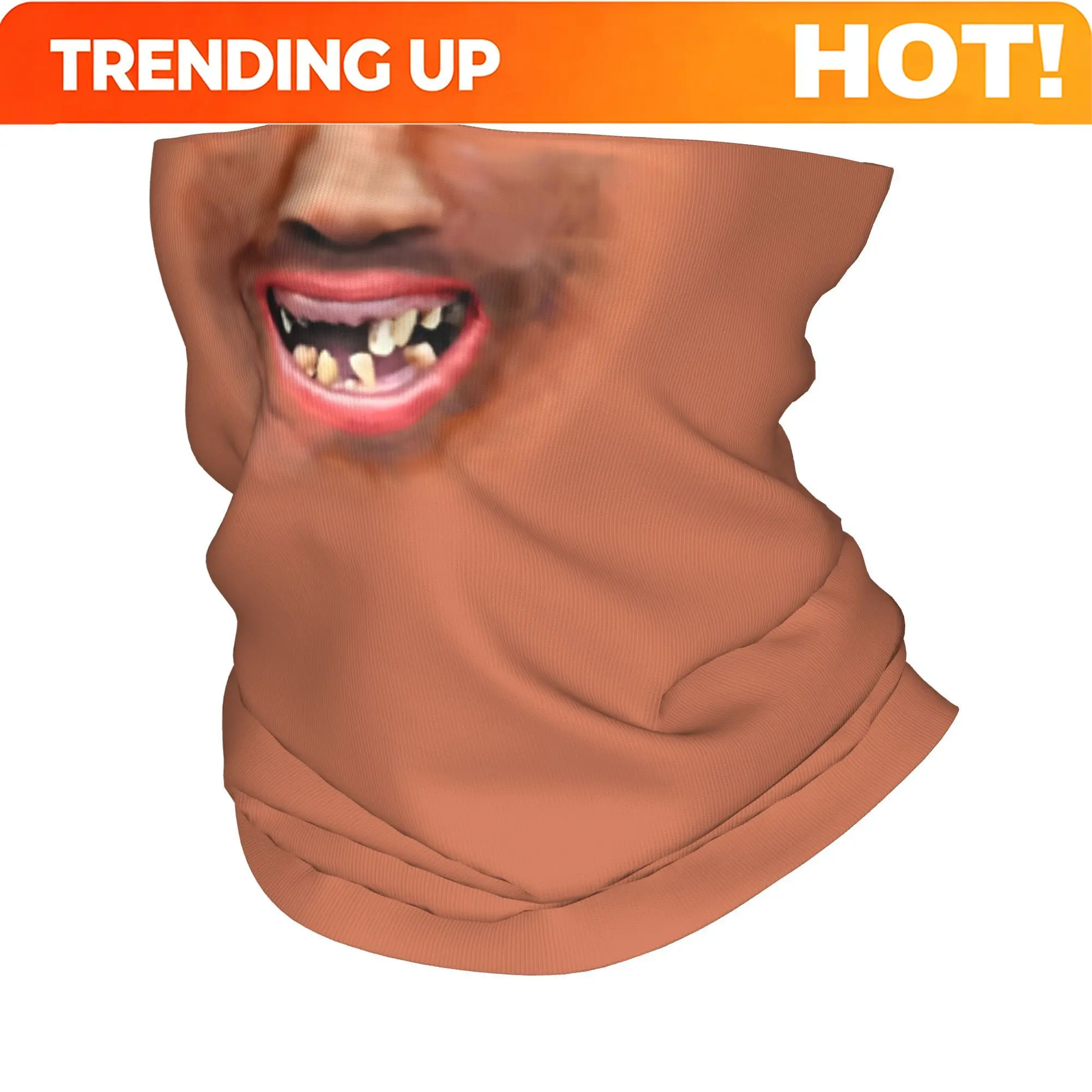 Customization Humorous Face Covering Featuring Mouth, Lips, And Teeth Design, Suitable For Motorcycle Clubs. This Versatile Neck