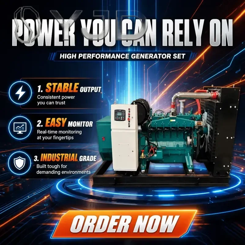 EPA Weichai DC Single Gasification Power Plant Water Cooling Brushless Alternator 95% Efficiency CHP/Parallel