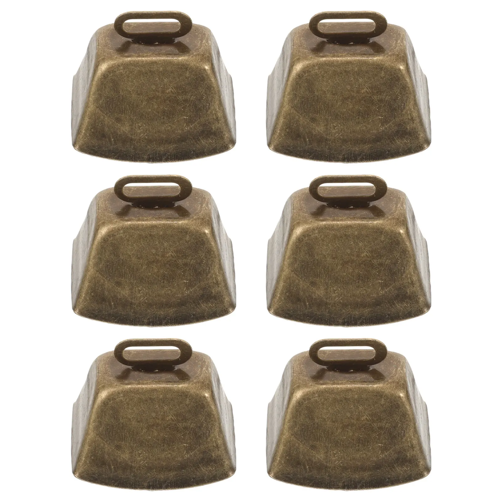 6Pcs Cow Bells Metal Vintage Small Lightweight Bells for Crafts Farm Grazing Animals Noise Makers Cow Bell Noise Makers