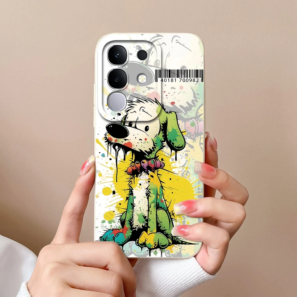 Nowa osłona do aparatu Vivo T4x 5G Ochrona aparatu Śliczne wzory żab Panda Miękkie silikonowe etui zapobiegające upadkom do Vivo T 4x 5G Bumper Shell