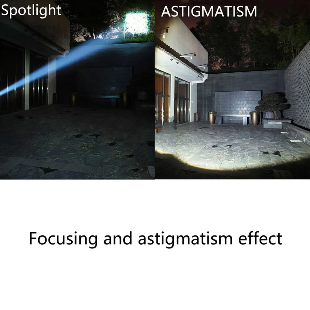 قطعة واحدة من مصابيح الطوارئ القابلة لإعادة الشحن عبر USB مع 3 أوضاع للأنشطة الخارجية باللون الأسود